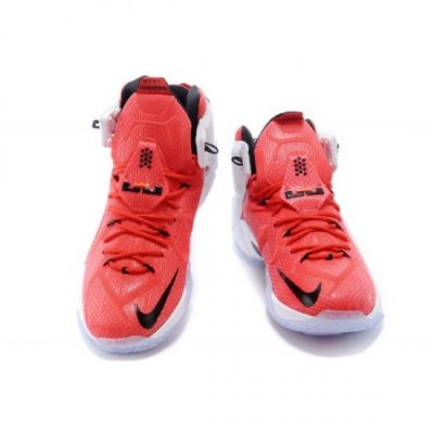 Nike Erkek Lebron 12 Kırmızı / Siyah Basketbol Ayakkabısı Türkiye - W74E65VT